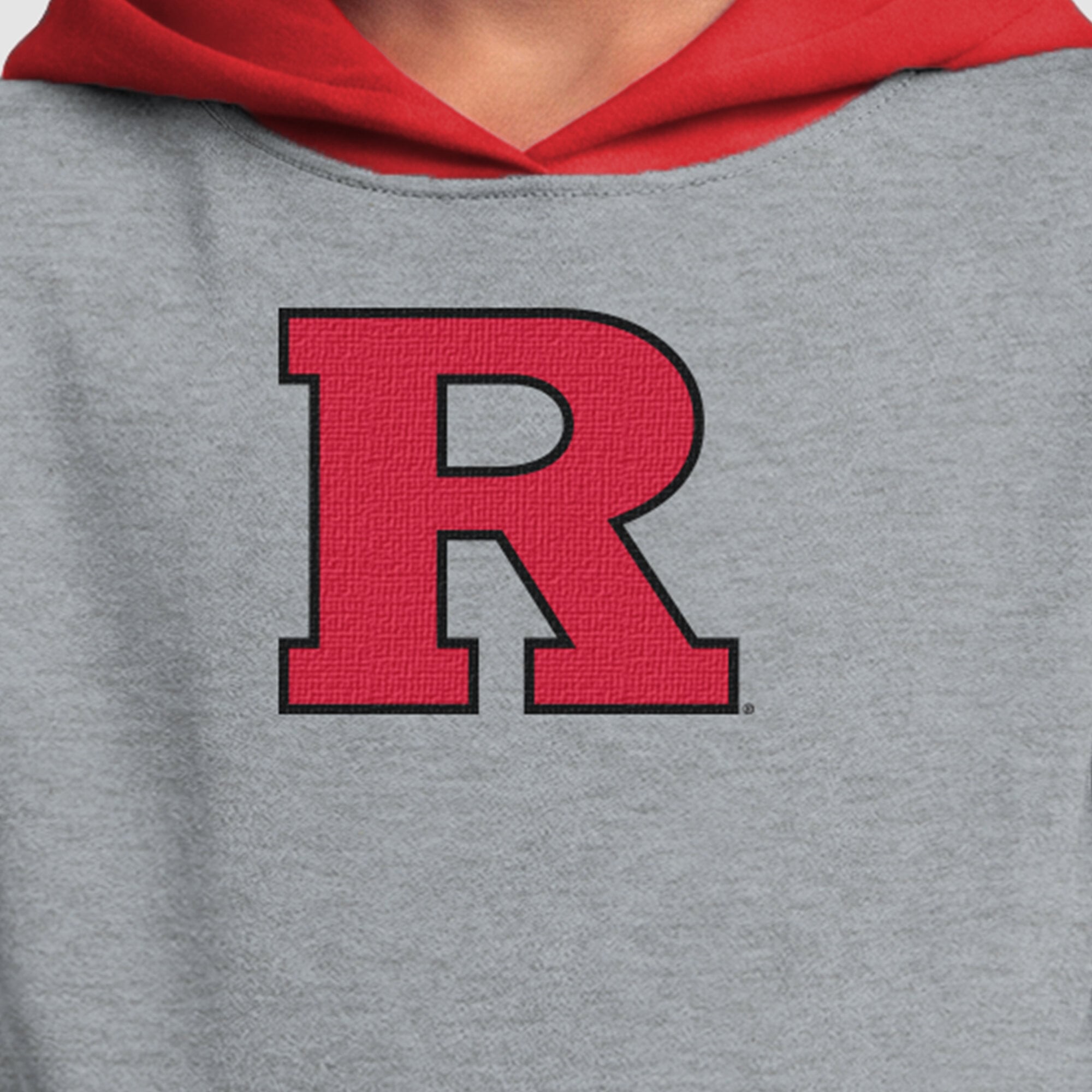 Sweat à capuche en polaire gris chiné Youth Champion Rutgers Scarlet Knights