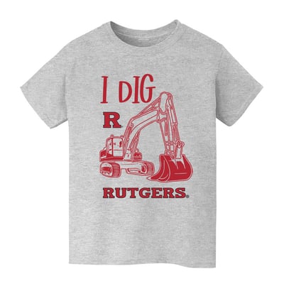 Rutgers Scarlet Knights Vive La Fete Youth Excavator T-Shirt - Gray