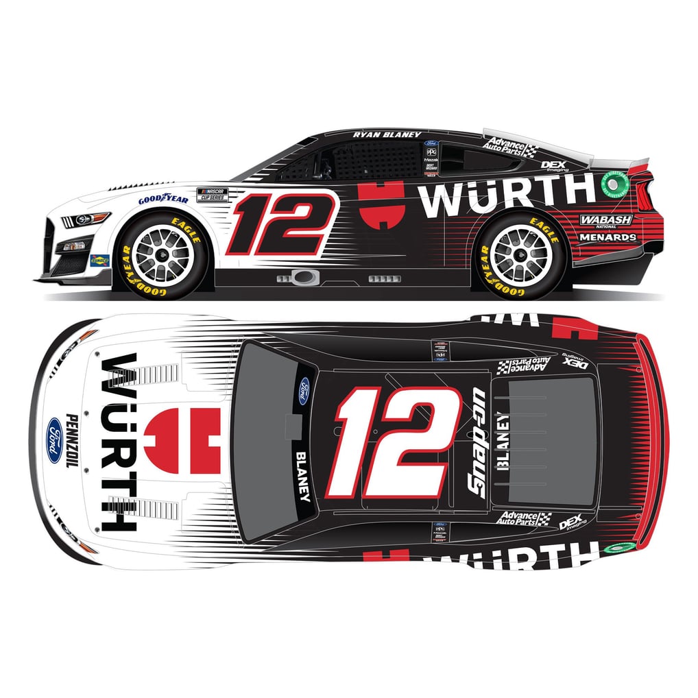 Ryan Blaney 2022 Lionel #12 Wurth NEXT GEN Ford Mustang 1/64 - Diecast NASCAR