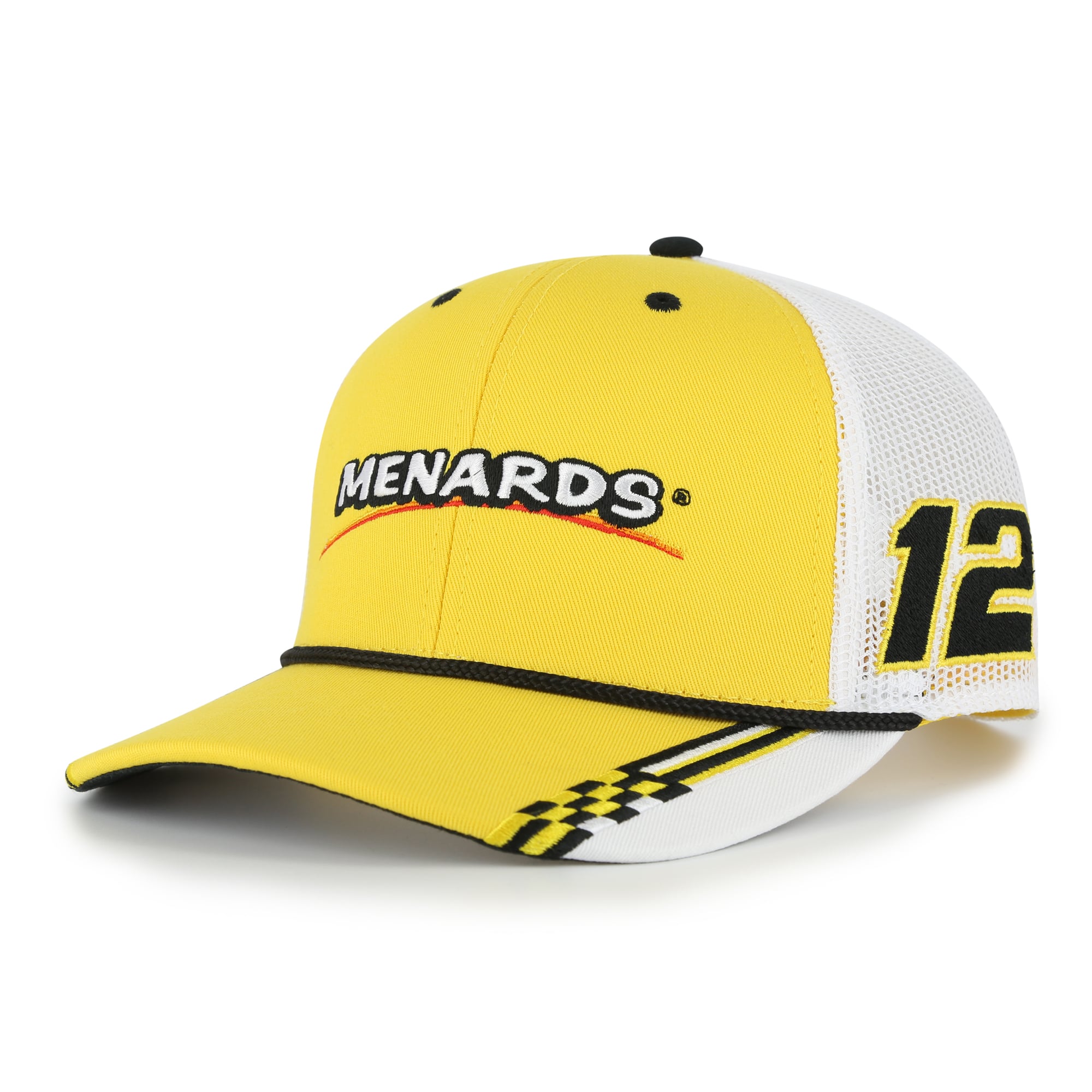 Casquette à carreaux Ryan Blaney jaune The Game pour homme