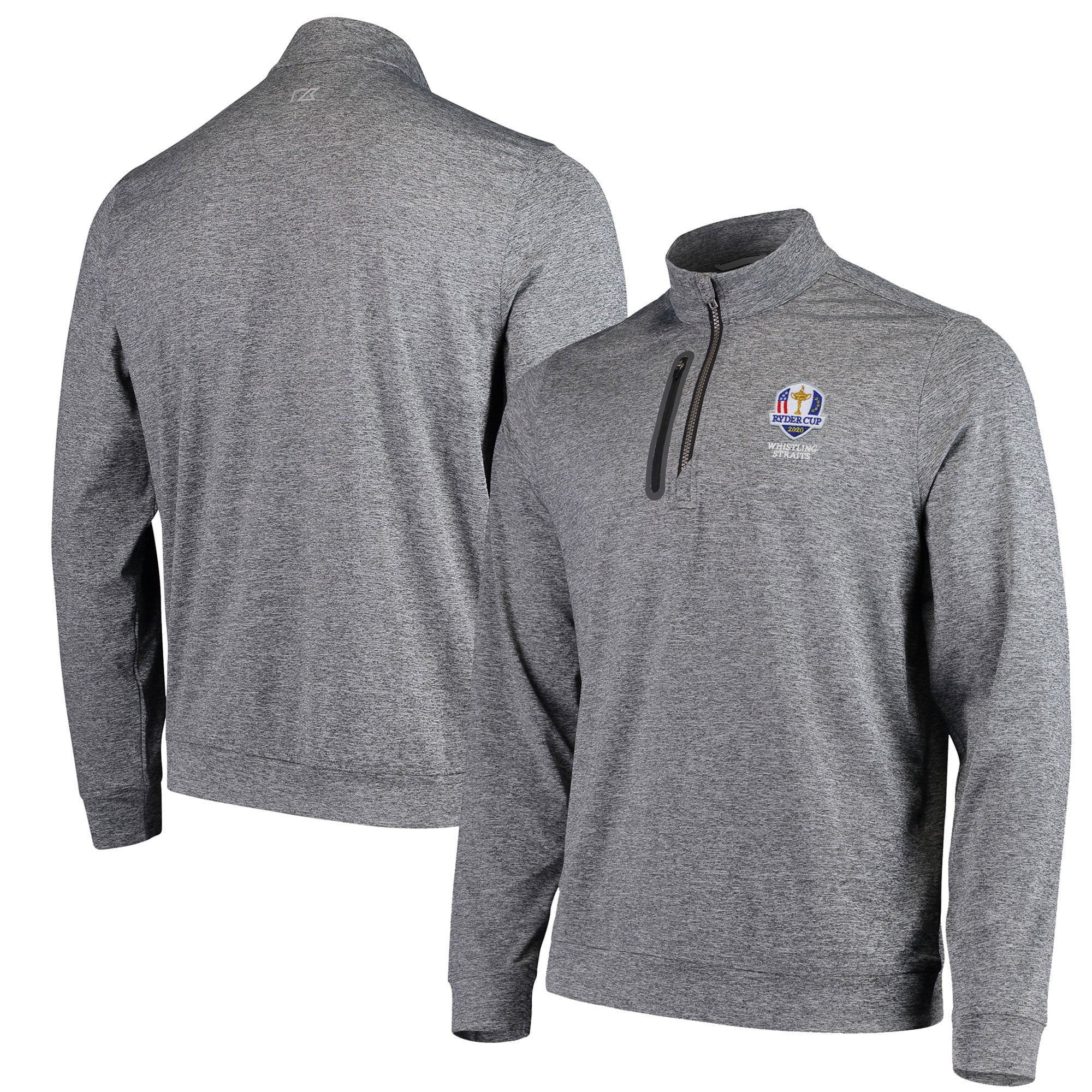 USA Ryder Cup 2020 ハーフジップシャツ 2020 Ryder Cup Cutter & Buck DryTec Stealth Half-Zip Sweatshirt