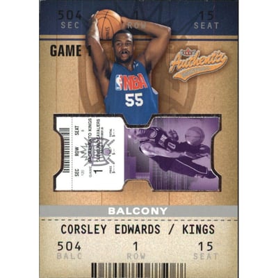 2002-03 Fleer Authentix Balcony #124 Corsley Edwards