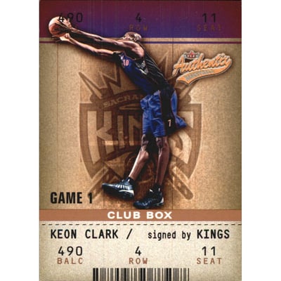 2002-03 Fleer Authentix Club #88 Keon Clark