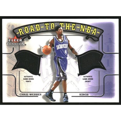 2002-03 Fleer Tradition Road to the NBA Game-Used #RTN6 Chris Webber