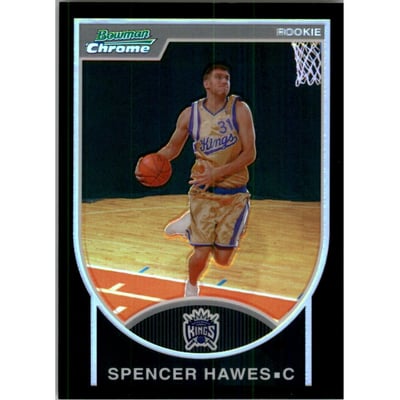 2007-08 Bowman Chrome Refractors Black #127 Spencer Hawes
