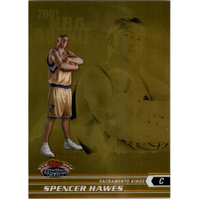 2007-08 Stadium Club Chrome Rookie Refractors Gold #110 Spencer Hawes