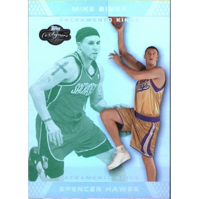 2007-08 Topps Co-Signers Silver Green Foil #96 Spencer Hawes/Mike Bibby