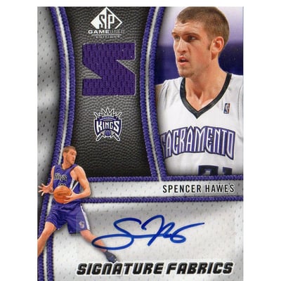 2009-10 SP Game Used Signature Fabrics #SFHA Spencer Hawes