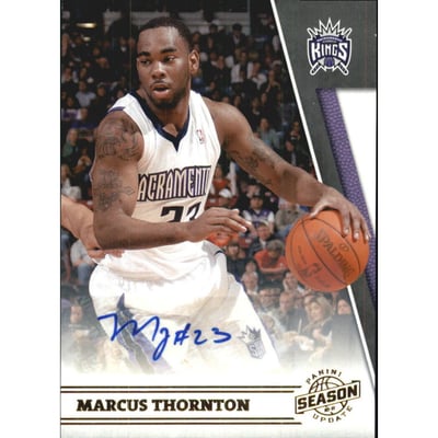 2010-11 Panini Season Update Signatures #186 Marcus Thornton/299