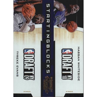 2010-11 Playoff Contenders Patches Starting Blocks Die Cuts Gold #26 Hassan Whiteside/Tyreke Evans