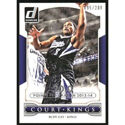 2014-15 Donruss Court Kings Stat Line Season #50 Rudy Gay/200