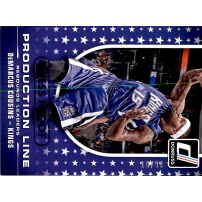 2014-15 Donruss Production Line Rebounds Press Proofs Blue #5 DeMarcus Cousins
