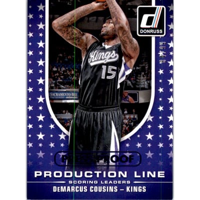 2014-15 Donruss Production Line Scoring Press Proofs Blue #9 DeMarcus Cousins