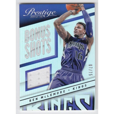 2014-15 Prestige Premium Bonus Shots Materials #66 Ben McLemore/75