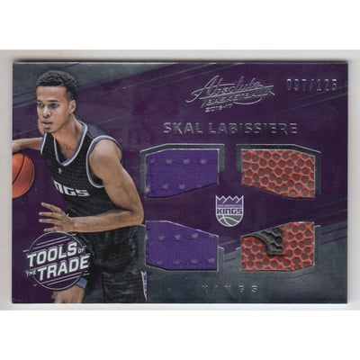 2016-17 Absolute Memorabilia Tools of the Trade Rookie Materials Quad #25 Skal Labissiere