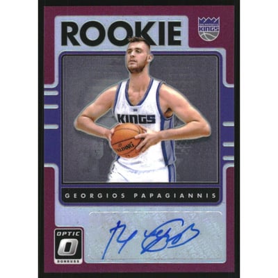 2016-17 Donruss Optic Rookie Signatures Purple #22 Georgios Papagiannis