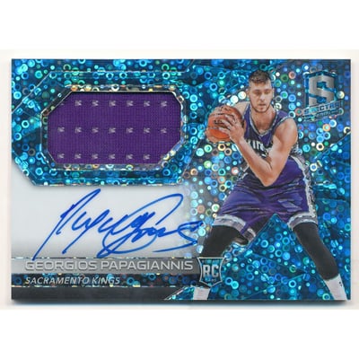 2016-17 Panini Spectra Neon Blue #126 Georgios Papagiannis JSY AU