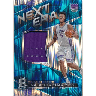 2016-17 Panini Spectra Next Era Materials Neon Blue #15 Malachi Richardson