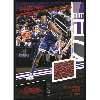 2017-18 Absolute Memorabilia Pass the Rock #22 De'Aaron Fox/169