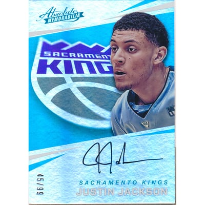 2017-18 Absolute Memorabilia Rookie Autographs #14 Justin Jackson