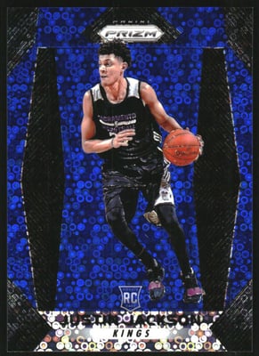 2017-18 Panini Prizm Prizms Fast Break Blue #27 Justin Jackson