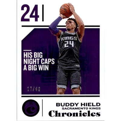 2018-19 Panini Chronicles Purple #12 Buddy Hield