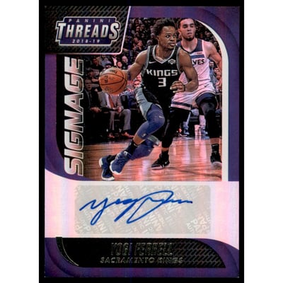 2018-19 Panini Threads Signage Signatures #8 Yogi Ferrell