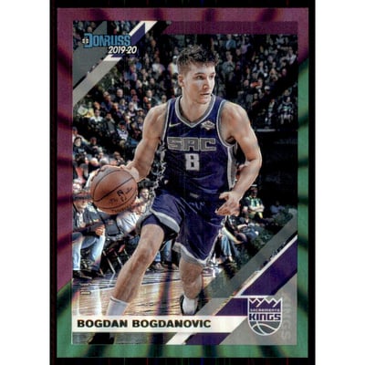 2019-20 Donruss Holo Purple and Green Laser #171 Bogdan Bogdanovic