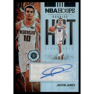 2019-20 Hoops Premium Stock Hot Signatures Rookies #2 Justin James