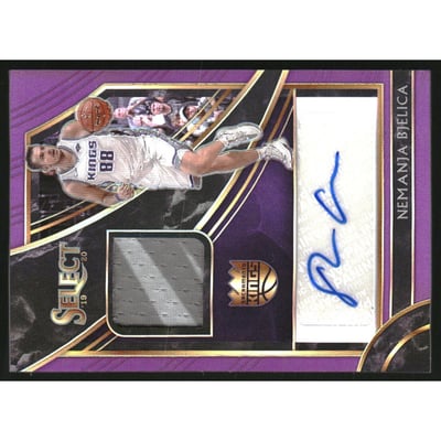 2019-20 Select Autographed Memorabilia Prizms Purple #7 Nemanja Bjelica