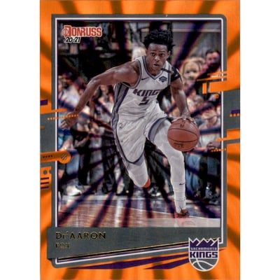 2020-21 Donruss Holo Orange Laser #58 De'Aaron Fox