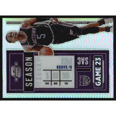 2020-21 Panini Contenders Optic Silver #88 De'Aaron Fox