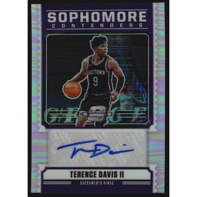 2020-21 Panini Contenders Optic Sophomore Contenders Autographs #13 Terence Davis II/149
