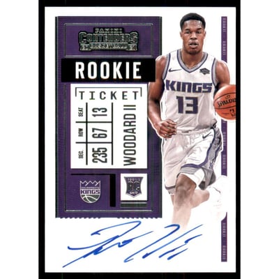 2020-21 Panini Contenders Photo Variation Autographs #110 Robert Woodard II AU