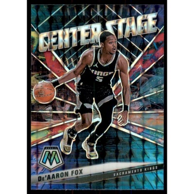 2020-21 Panini Mosaic Center Stage #28 De'Aaron Fox