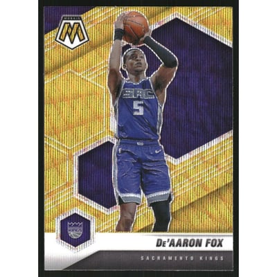 2020-21 Panini Mosaic Mosaic Gold Wave #168 De'Aaron Fox