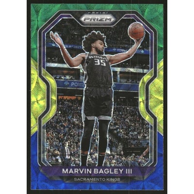 2020-21 Panini Prizm Prizms Choice Blue Yellow and Green #172 Marvin Bagley III