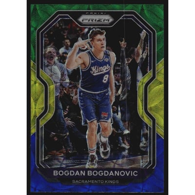 2020-21 Panini Prizm Prizms Choice Blue Yellow and Green #27 Bogdan Bogdanovic