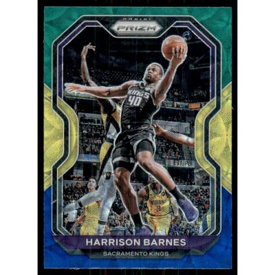 2020-21 Panini Prizm Prizms Choice Blue Yellow and Green #94 Harrison Barnes