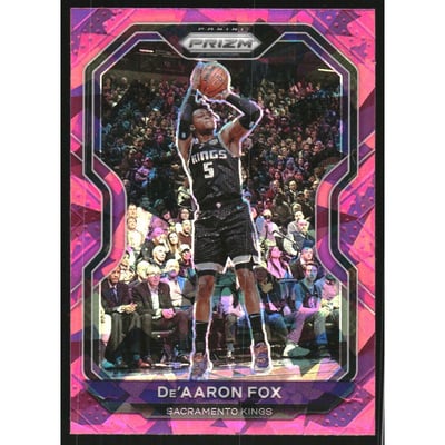 2020-21 Panini Prizm Prizms Pink Ice #13 De'Aaron Fox