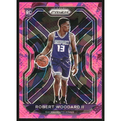 2020-21 Panini Prizm Prizms Pink Ice #281 Robert Woodard II