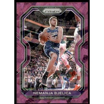 2020-21 Panini Prizm Prizms Purple Ice #190 Nemanja Bjelica