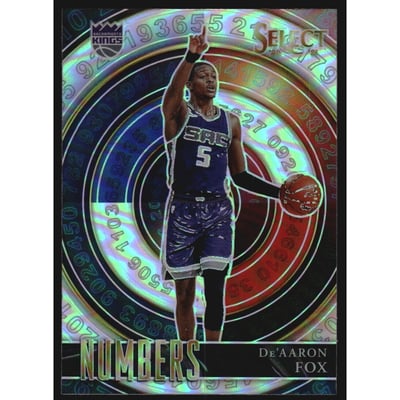 2020-21 Select Numbers Prizms Silver #39 De'Aaron Fox