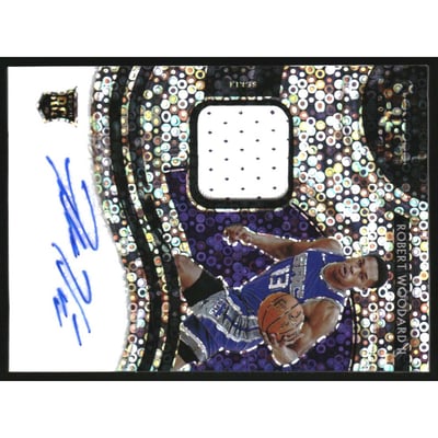 2020-21 Select Rookie Jersey Autographs Prizms Disco #19 Robert Woodard II
