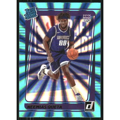 2021-22 Donruss Holo Teal Laser #206 Neemias Queta RR