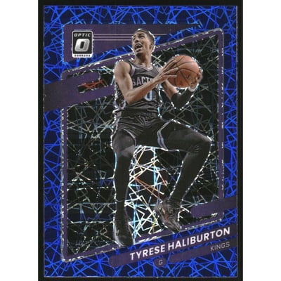 2021-22 Donruss Optic Blue Velocity #38 Tyrese Haliburton