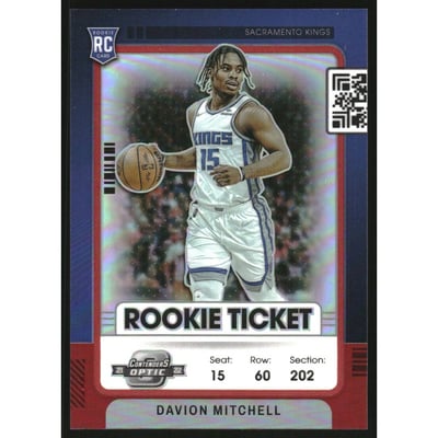 2021-22 Panini Contenders Optic Rookies Red #17 Davion Mitchell