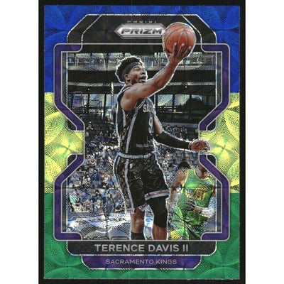2021-22 Panini Prizm Prizms Choice Blue Yellow and Green #139 Terence Davis II