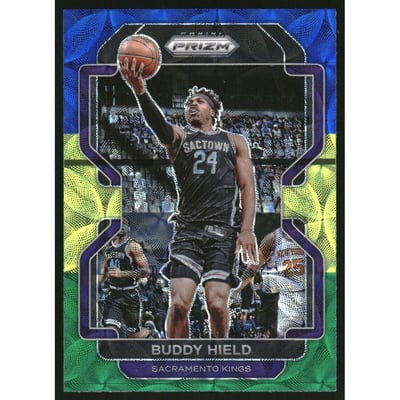 2021-22 Panini Prizm Prizms Choice Blue Yellow and Green #192 Buddy Hield