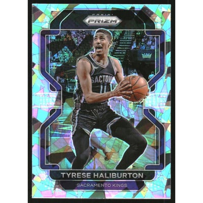2021-22 Panini Prizm Prizms Ice #196 Tyrese Haliburton